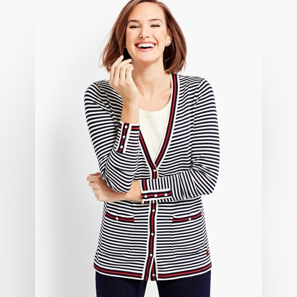 Oprah Magazine Collection X Talbots, striped v-neck sweater size 3X Petite - Picture 6 of 7